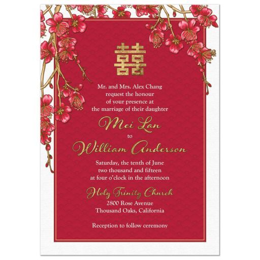Oriental Wedding Card