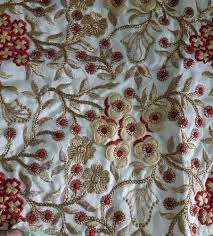 Embroidered Satin Fabrics