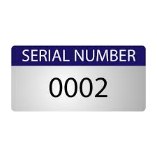 Serial Numbers Label